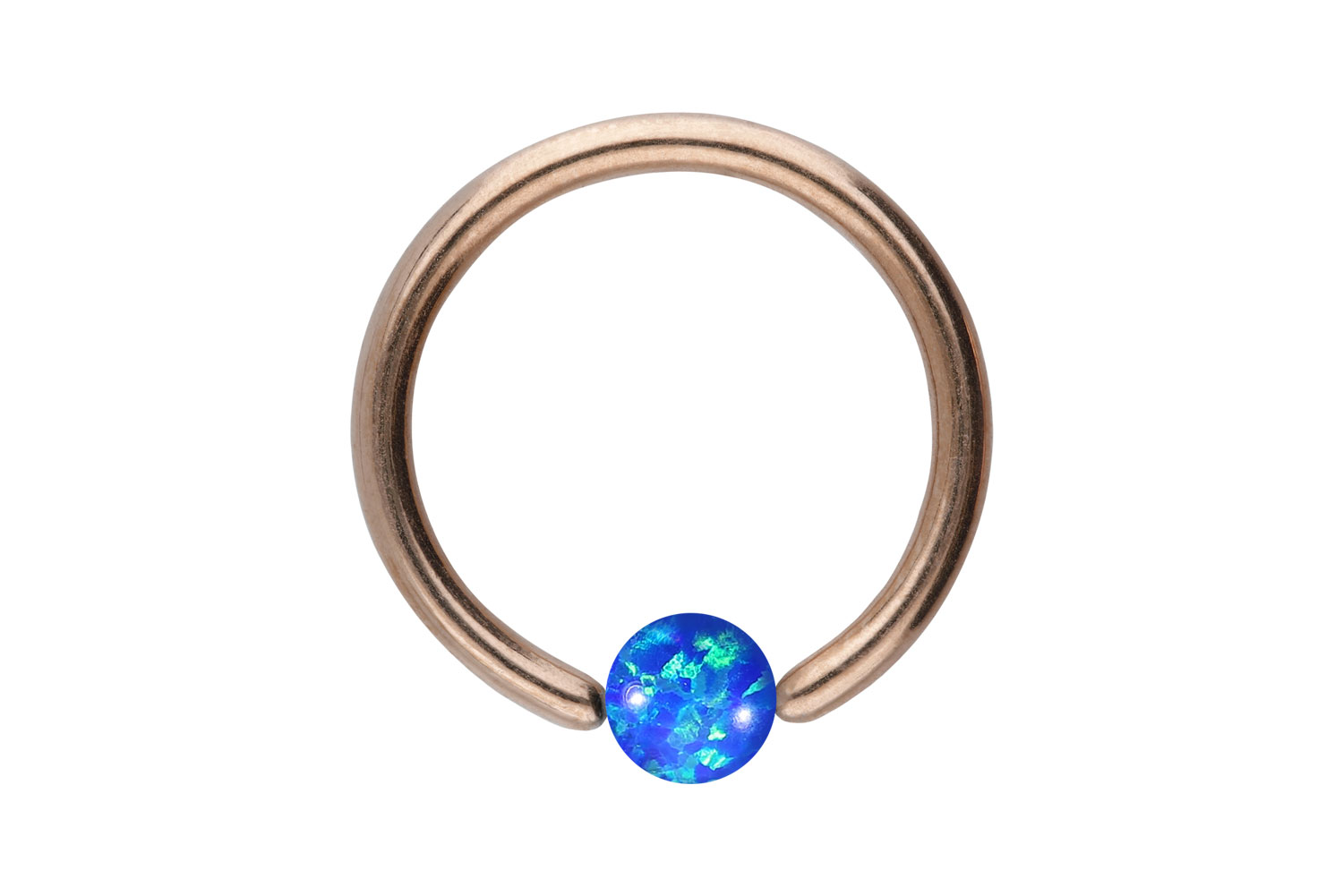 Chirurgenstahl Klemmkugelring Piercing SYNTHETISCHER OPAL